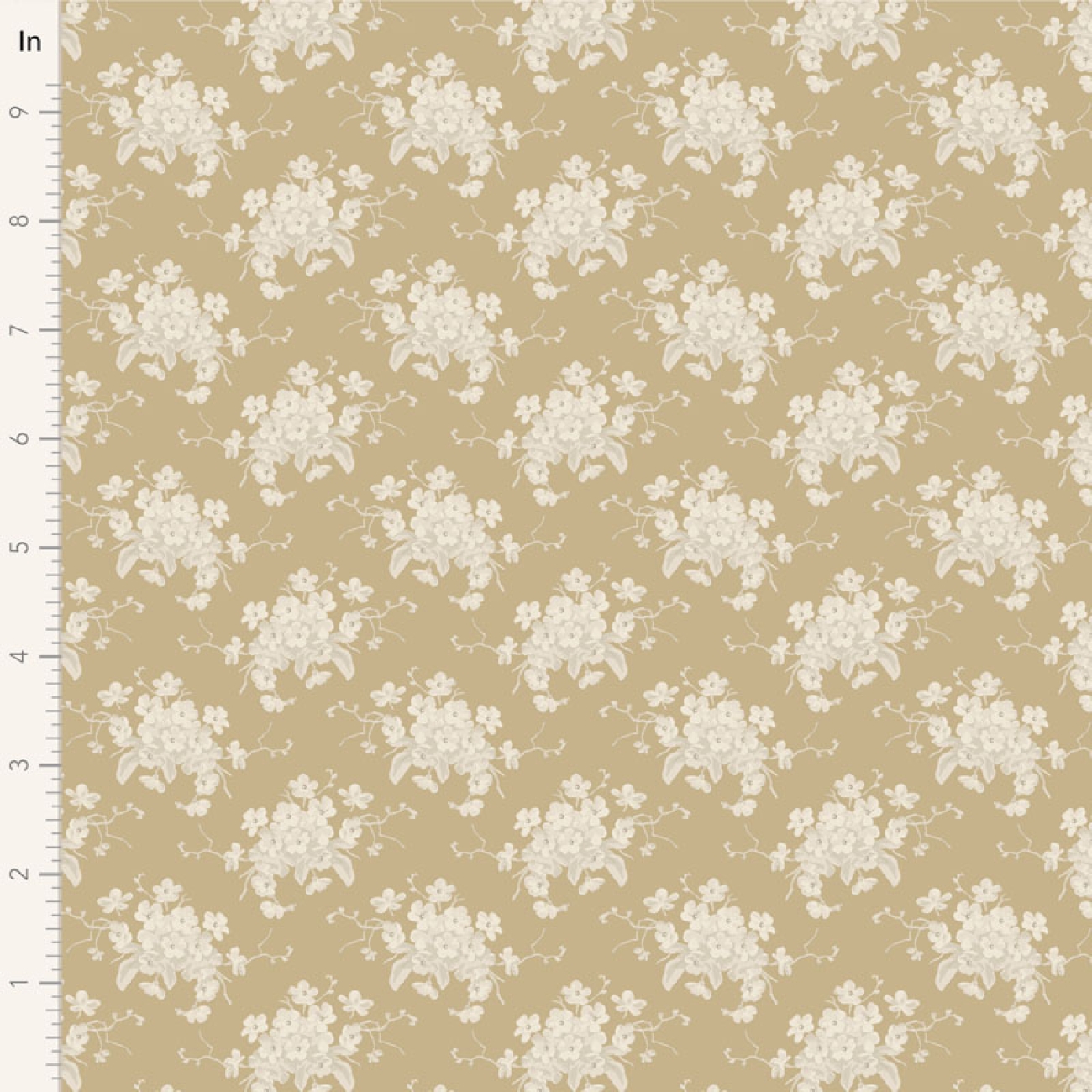Tilda Patchwork Stoff Baumwolle - Sunday Brunch - White Flower Sand